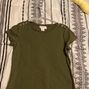 Green long shirt